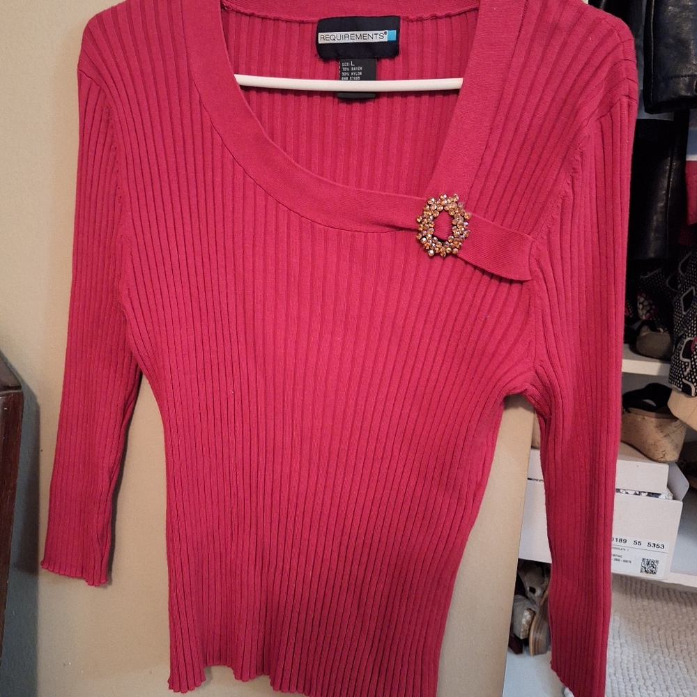 Sweater top, Requirements,  L, Red